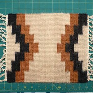 Lesotho Handspun Mohair / Wool Spun Woven Tapestry With Fringe